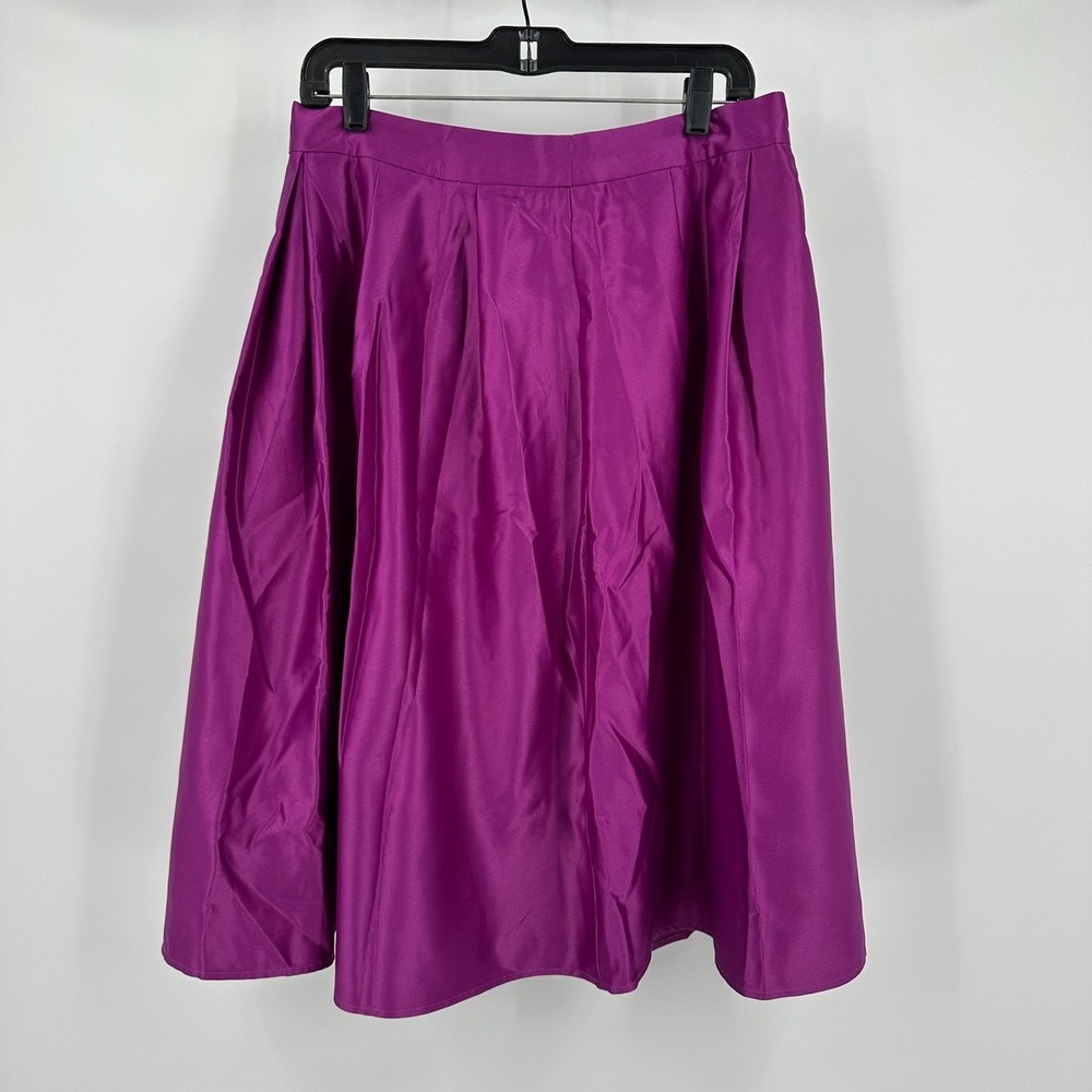 Womens Whimsigoth‎ Satin Midi Skirt Size 12 Purple Goth Witchy Romantic Alt